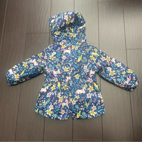 Carter’s floral unicorn print zip up fleece lined lightweight hooded jacket 12M - Picture 3 of 3